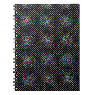 Carnet carré coloré géométrique unique motif dynamique