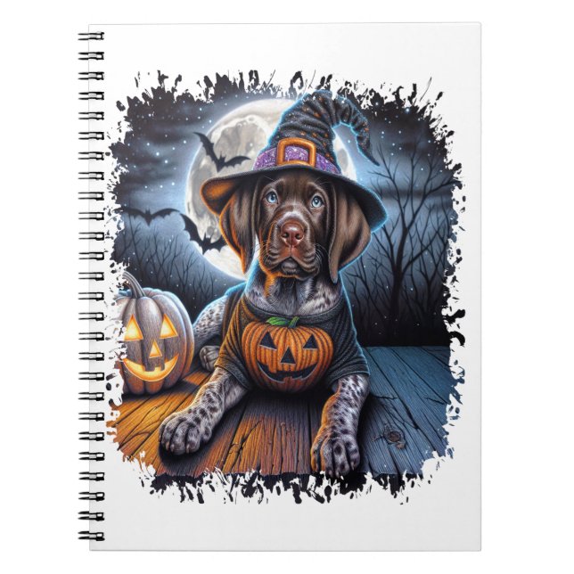 Carnet Carré d'Halloween Pointer Dog (Devant)