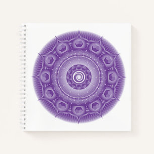 Carnet Carré Spirit Dodecahedron Mandala