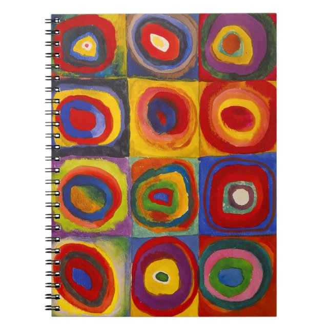 Carnet Carré w Cercles concentrés 2 | Kandinsky | (Devant)