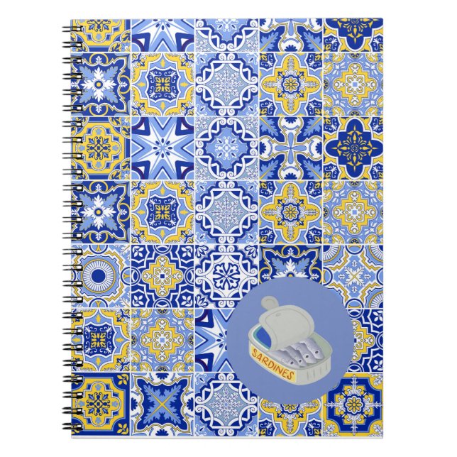 Carnet Carreaux bleus et araignées (Devant)