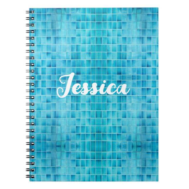 Carnet Carreaux de verre bleu mosaïque (Devant)