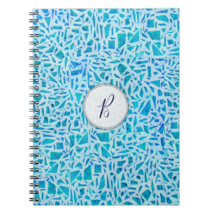 Carnet Carreaux de verre mosaique turquoise bleu moderne