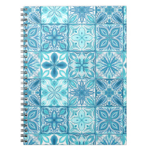 Carnet Carreaux décorés en bleu et blanc