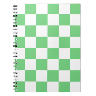 Carnet Carreaux Retro Green Chessboard Y2K Motif esthétiq