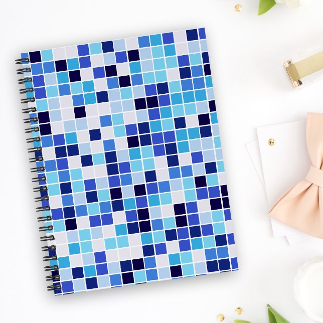 Carnet Carrelage de la piscine, Carrelage en mosaïque ble (Créateur téléchargé)