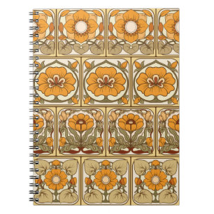 Carnet Carrelage en céramique : Style Art Nouveau.