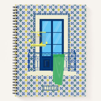 Carnet Carrelage portugais et balcon de fenêtre avec oise