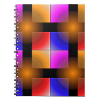 Carnet Carrés de couleur vive sur arrière - plan noir