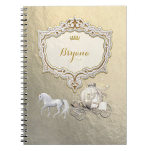 Carnet Carrosse et licorne de conte de fées de la princes