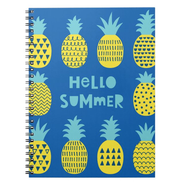 Carnet Carte amusante avec ananas. (Devant)