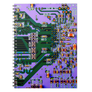 Carnet Carte de circuit électronique fermer. arrière - pl