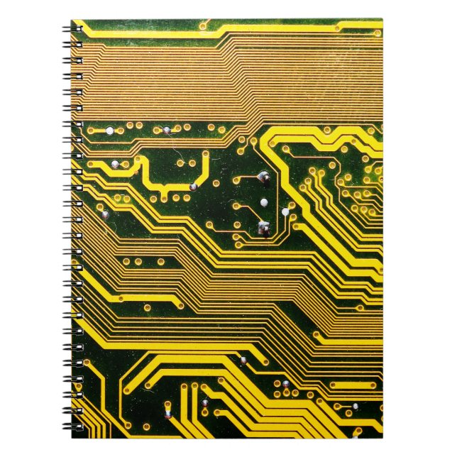 Carnet carte de circuits informatiques, abstraite, a (Devant)