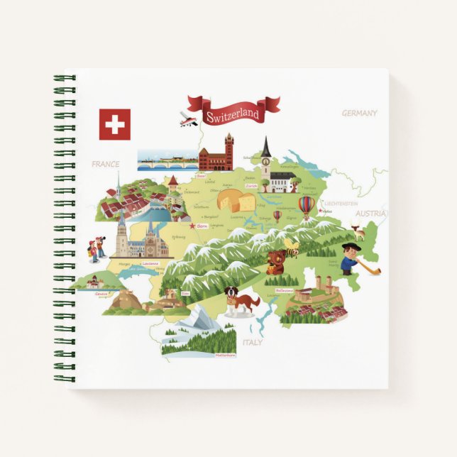 Carnet Carte de dessin Suisse (Devant)