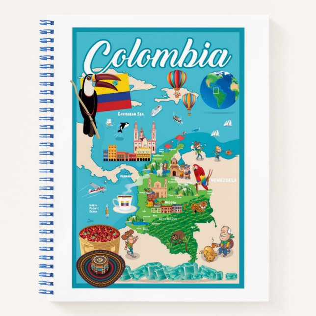 Carnet Carte de la Colombie (Devant)