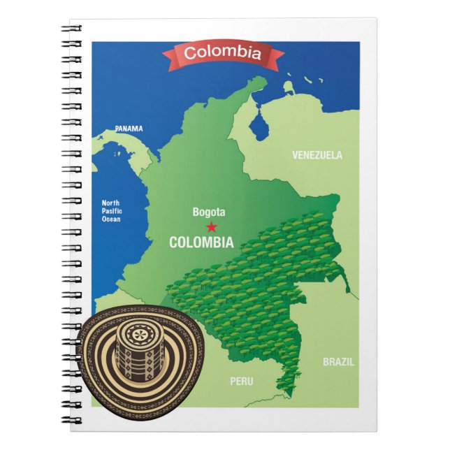 Carnet Carte de la Colombie (Devant)