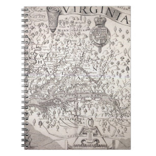 Carnet Carte de la Virginie, 1612