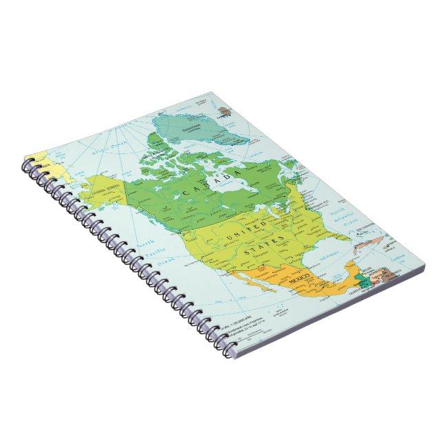 Carnet Carte de l'Amérique du Nord (Côté Droit)