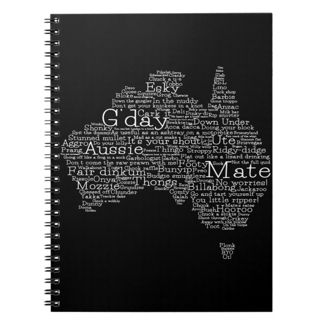 Carnet Carte de l'argot australien (Devant)