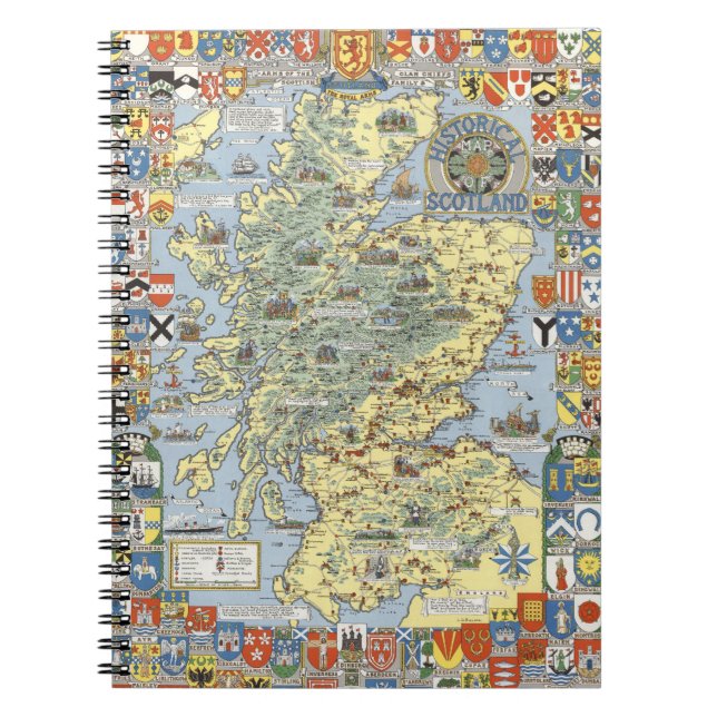 Carnet Carte de l'Écosse historique (Devant)