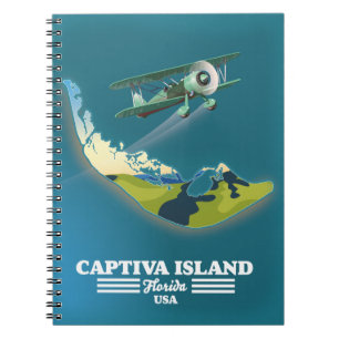 Carnet Carte de l'île Captiva Floride États-Unis