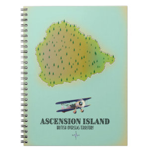Carnet Carte de l'île d'Ascension territoire britannique