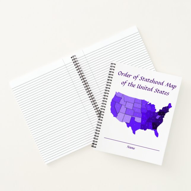 Carnet Carte de l'ordre d'État des carnets-Unis (Intérieur)