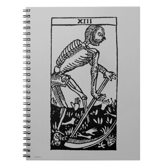 Carnet Carte de tarot : La mort (Devant)