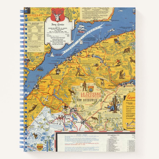 Carnet Carte de Vacanes, Québec, Gaspésie (Canada) (Devant)