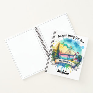 Carnet Carte des couleurs d'eau du Michigan