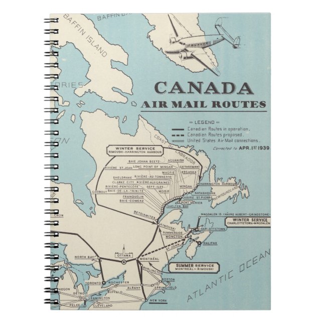 Carnet Carte des routes du Canada - Canada Air Mail (Devant)