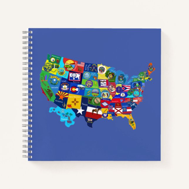 Carnet Carte des USA (Devant)