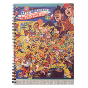 Carnet Carte du football Vintage américain
