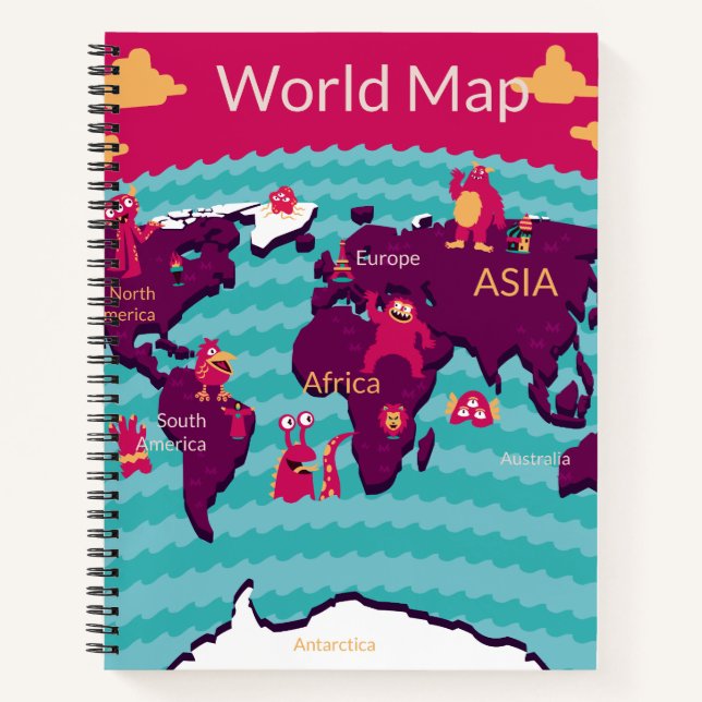 Carnet carte du monde (Devant)