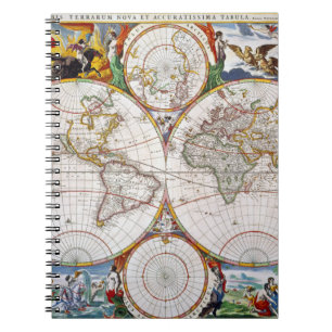 Carnet CARTE du MONDE, XVIIème siècle
