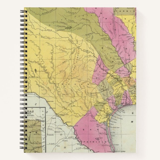 Carnet Carte Du Texas (Devant)