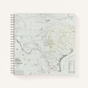 Carnet Carte du Texas et une partie du Nouveau-Mexique