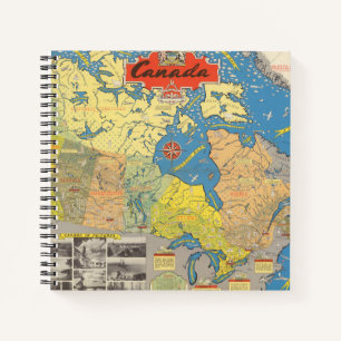 Carnet Carte graphique du Canada - Points de repère