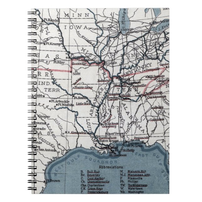 CARNET CARTE : GUERRE CIVILE, 1861 (Devant)