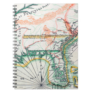 Carnet Carte : L'Amérique du Nord, 1742