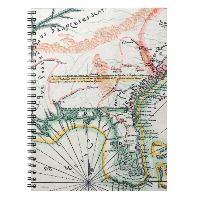 Carnet Carte : L'Amérique du Nord, 1742 (Devant)