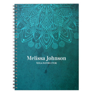 Carnet Carte Mandala bleue