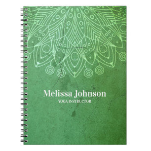 Carnet Carte Mandala verte