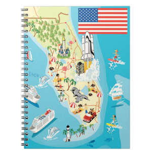 Carnet Carte mignonne de la Floride d'enfants