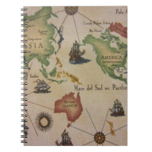 Carnet Carte mondiale Pacifique