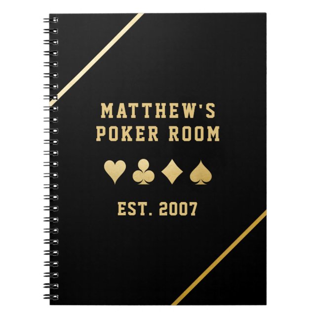 Carnet Carte Night Player Hôte Custom Gold (Devant)
