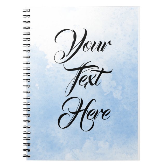 Carnet Carte personnalisée en bleu noir (Devant)