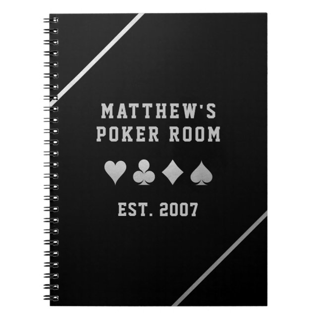 Carnet Carte Poker Night Host Personnalisé (Devant)