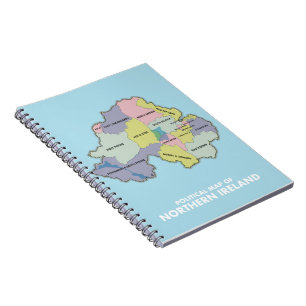 Carnet Carte politique de l'Irlande du Nord.