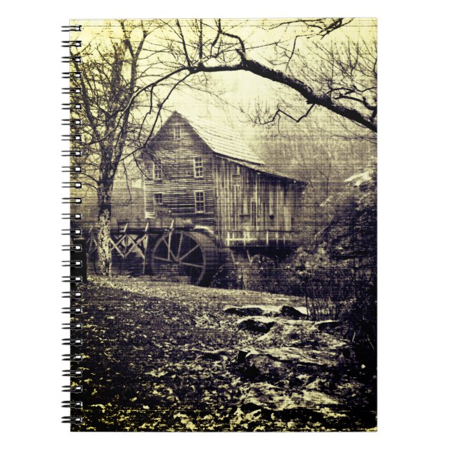 Carnet Carte postale vintage Waterwheel (Devant)